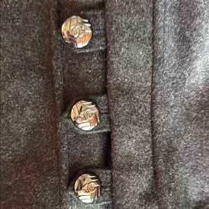 CHANEL Authenticity Guarantee Charcoal Gray Skirt